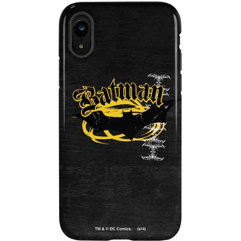 DC Comics Batman Dark Knight Logo Yellow & Black iPhone XR Pro Case
