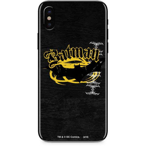 DC Comics Batman Dark Knight Logo Yellow & Black iPhone XS Max Skin