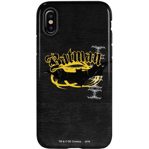 DC Comics Batman Dark Knight Logo Yellow & Black iPhone XS Pro Case