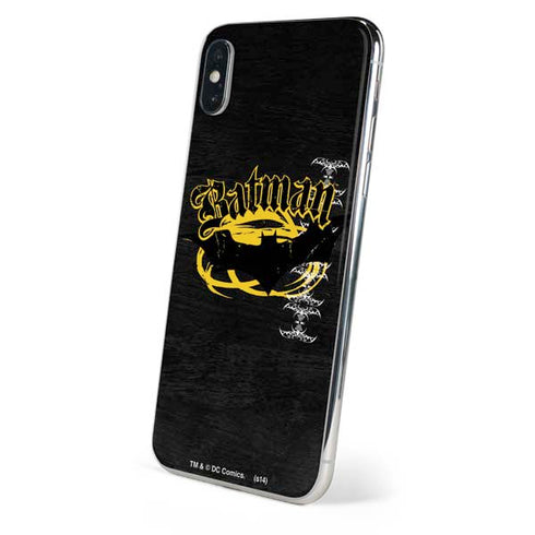 DC Comics Batman Dark Knight Logo Yellow & Black iPhone XS Skin