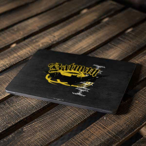 DC Comics Batman Dark Knight Logo Yellow & Black Apple MacBook Air Skin