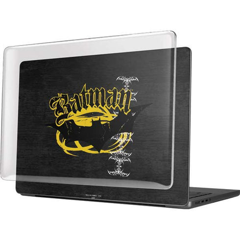 DC Comics Batman Dark Knight Logo Yellow & Black MacBook Pro 14in (2021-24) Case plus Skin