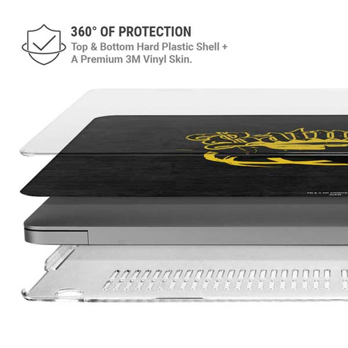 DC Comics Batman Dark Knight Logo Yellow & Black MacBook Pro 14in (2021-24) Case plus Skin