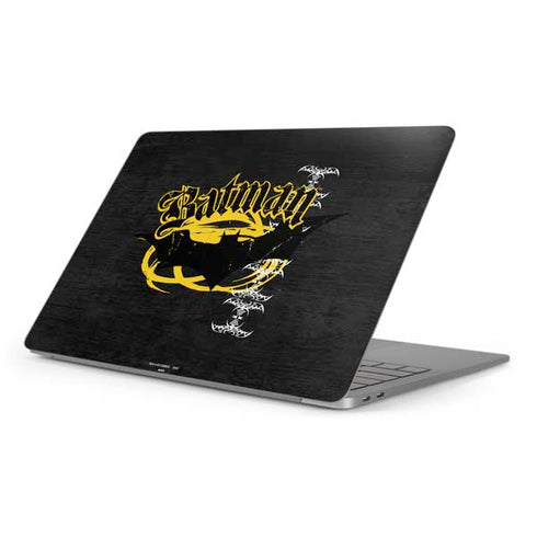 DC Comics Batman Dark Knight Logo Yellow & Black Apple MacBook Pro 16-inch Skin