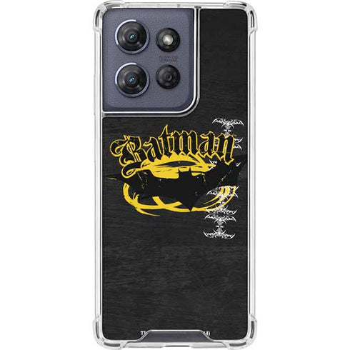 DC Comics Batman Dark Knight Logo Yellow & Black Moto G 5G (2025) Clear Case