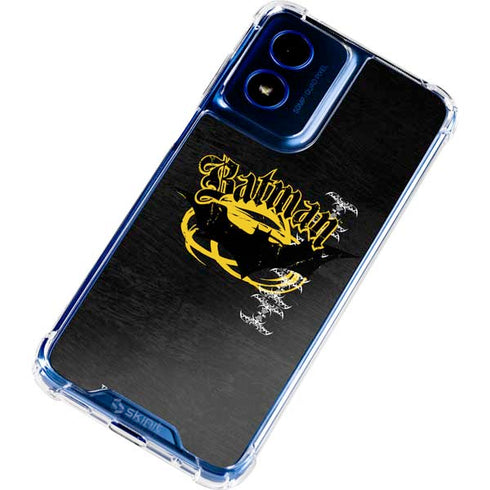 DC Comics Batman Dark Knight Logo Yellow & Black Moto G 5G (2024) Clear Case