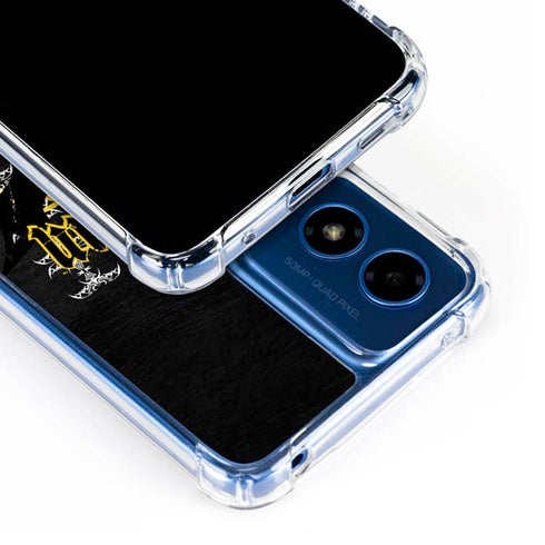 DC Comics Batman Dark Knight Logo Yellow & Black Moto G Play 4G (2024) Clear Case