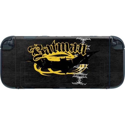 DC Comics Batman Dark Knight Logo Yellow & Black Nintendo Switch 2 (2025) with Joy-Con Skin