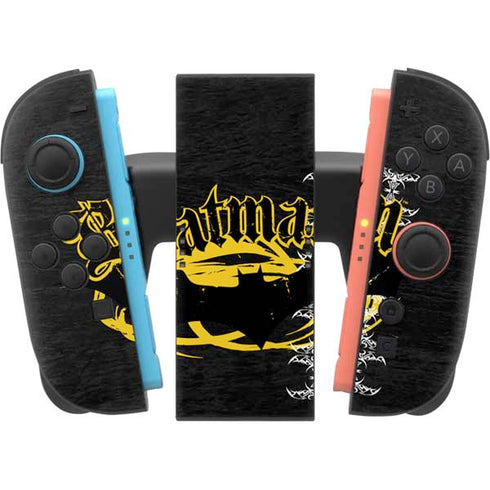 DC Comics Batman Dark Knight Logo Yellow & Black Nintendo Switch 2 (2025) Joy-Con Controller Skin