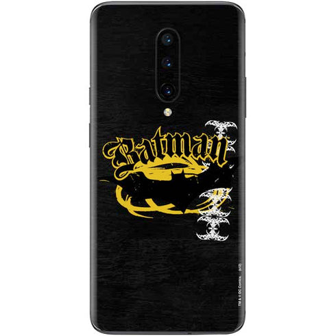 DC Comics Batman Dark Knight Logo Yellow & Black OnePlus 7 Pro Skin