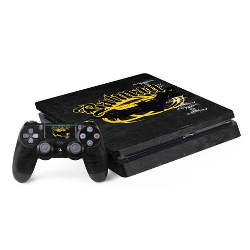 DC Comics Batman Dark Knight Logo Yellow & Black PlayStation PS4 Skins