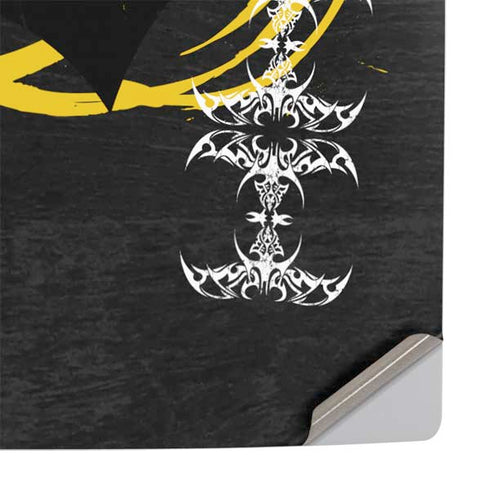 DC Comics Batman Dark Knight Logo Yellow & Black PS5 Pro Console Skin