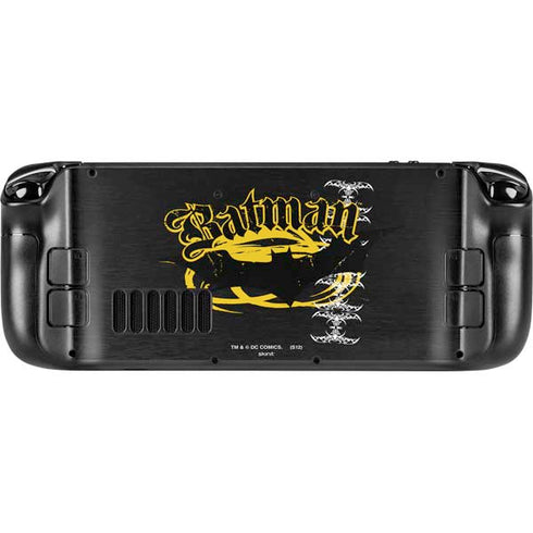 DC Comics Batman Dark Knight Logo Yellow & Black Steam Deck Handheld Gaming Computer Skin