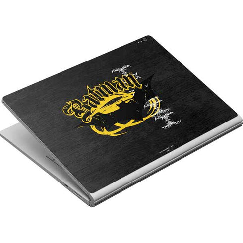 DC Comics Batman Dark Knight Logo Yellow & Black Surface Book Skin