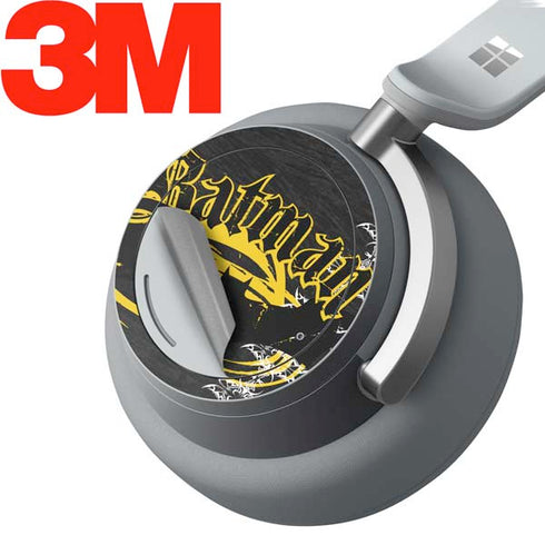 DC Comics Batman Dark Knight Logo Yellow & Black Surface Headphones Skin