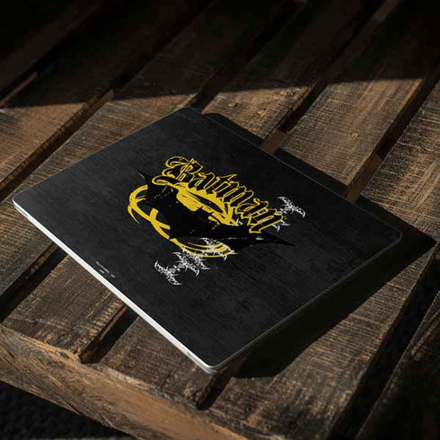 DC Comics Batman Dark Knight Logo Yellow & Black Surface Laptop 2 Skin