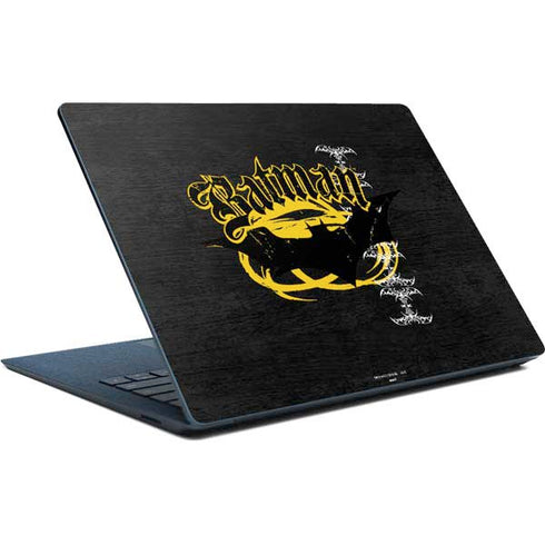 DC Comics Batman Dark Knight Logo Yellow & Black Surface Laptop Skin