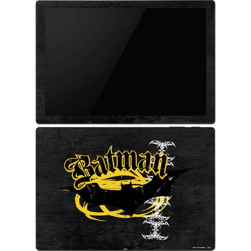 DC Comics Batman Dark Knight Logo Yellow & Black Surface Pro 6 Skin