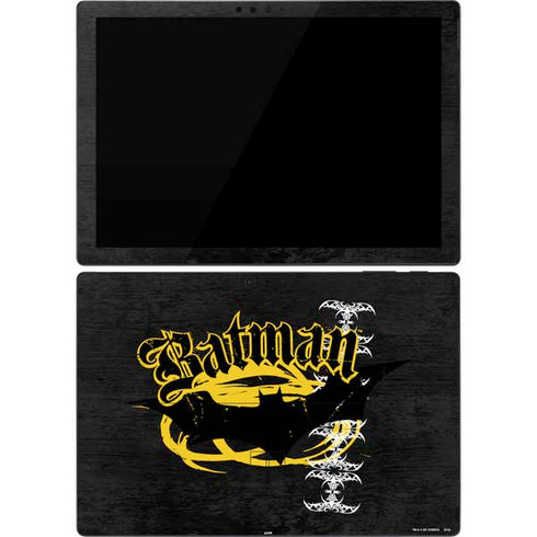 DC Comics Batman Dark Knight Logo Yellow & Black Surface Pro 7 Skin