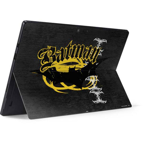 DC Comics Batman Dark Knight Logo Yellow & Black Surface Pro 7 Skin