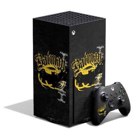 DC Comics Batman Dark Knight Logo Yellow & Black Xbox Series X Bundle Skin