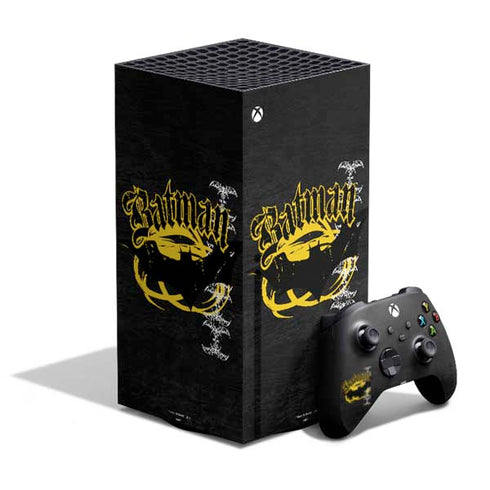 DC Comics Batman Dark Knight Logo Yellow & Black XBox Series X Digital Edition Bundle Skin