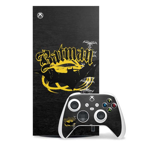 DC Comics Batman Dark Knight Logo Yellow & Black Xbox Series X Skins