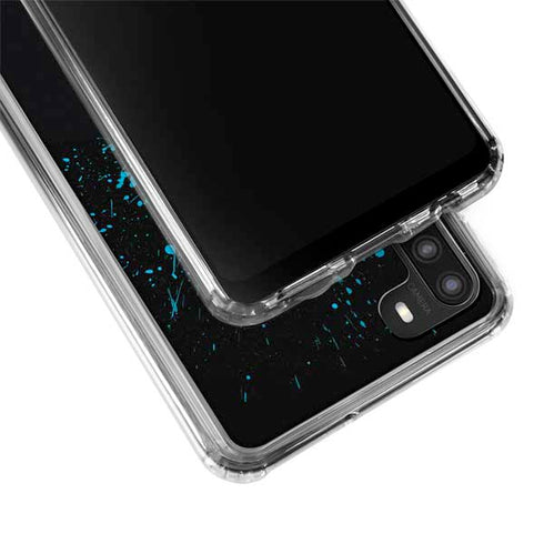DC Comics Batman Blue Splash character shape Galaxy A21 Clear Case