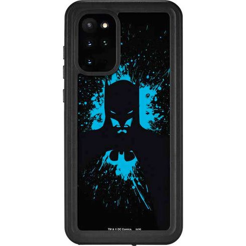DC Comics Batman Blue Splash character shape Galaxy S20 Plus Waterproof Case