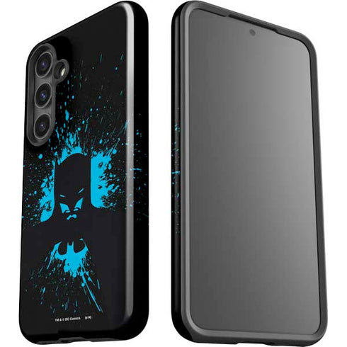 DC Comics Batman Blue Splash character shape Galaxy S25 Plus Impact Case