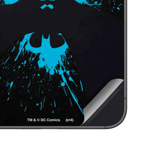 DC Comics Batman Blue Splash character shape Galaxy S25 Plus Skin