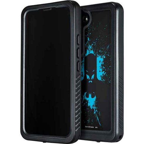 DC Comics Batman Blue Splash character shape Galaxy S24 Waterproof Case