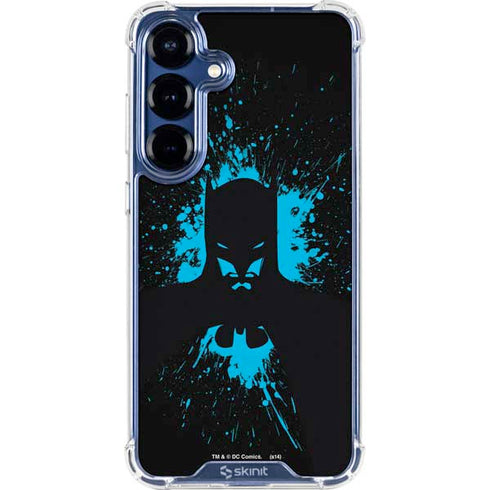DC Comics Batman Blue Splash character shape Galaxy S25 Clear Case