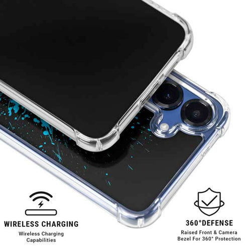 DC Comics Batman Blue Splash character shape Galaxy S25 Plus Clear Case