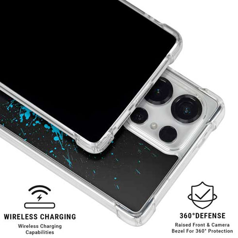 DC Comics Batman Blue Splash character shape Galaxy S26 Ultra Clear Case