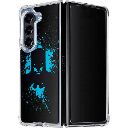 DC Comics Batman Blue Splash character shape Galaxy Z Fold5 5G Clear Case