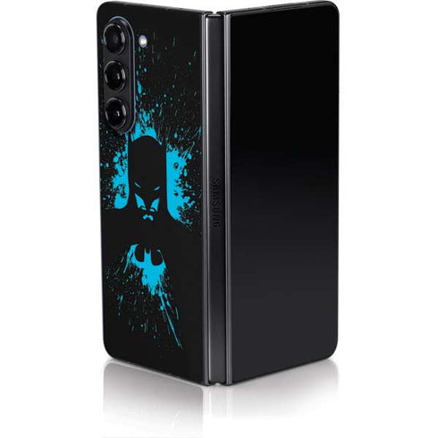 DC Comics Batman Blue Splash character shape Galaxy Z Fold5 5G Skin