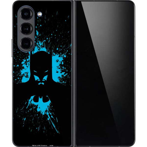 DC Comics Batman Blue Splash character shape Galaxy Z Fold5 5G Skin
