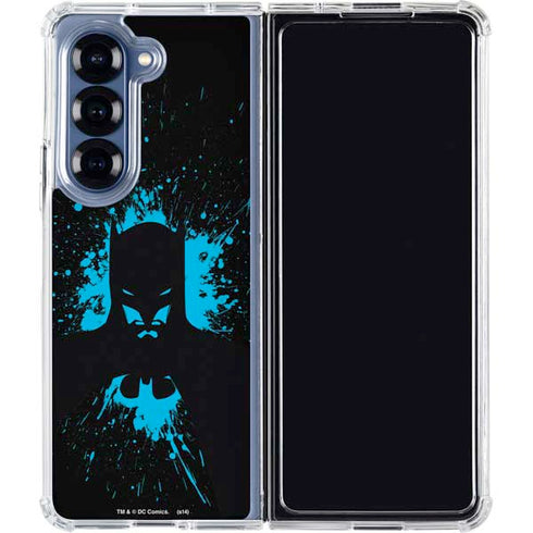 DC Comics Batman Blue Splash character shape Galaxy Z Fold6 Clear Case