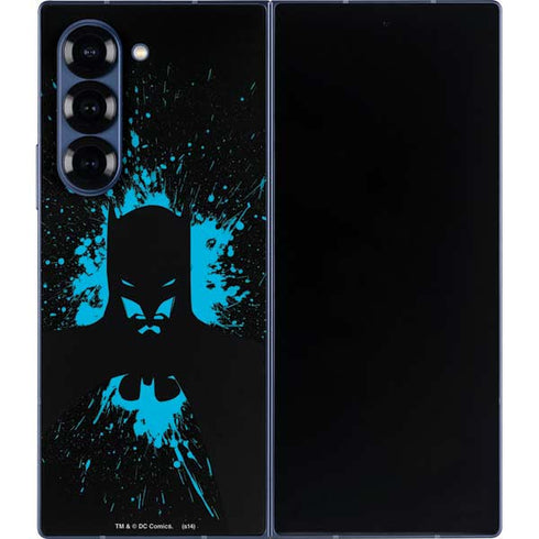 DC Comics Batman Blue Splash character shape Galaxy Z Fold6 Skin