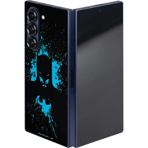DC Comics Batman Blue Splash character shape Galaxy Z Fold6 Skin