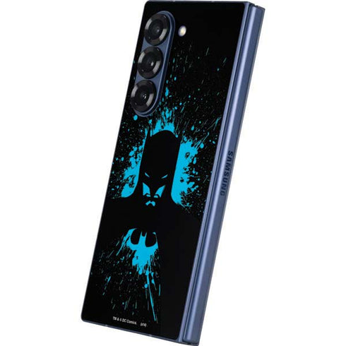 DC Comics Batman Blue Splash character shape Galaxy Z Fold6 Skin