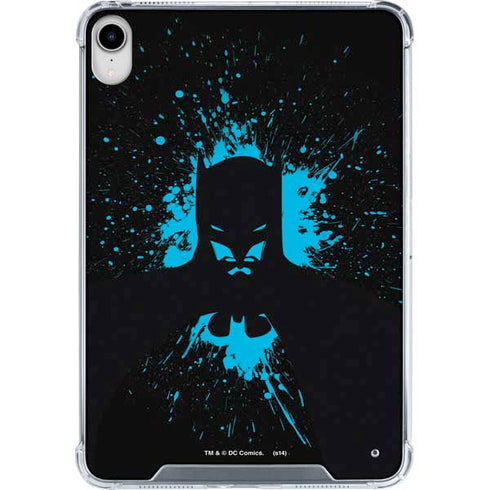 DC Comics Batman Blue Splash character shape iPad 11th Gen (2025) Clear Case