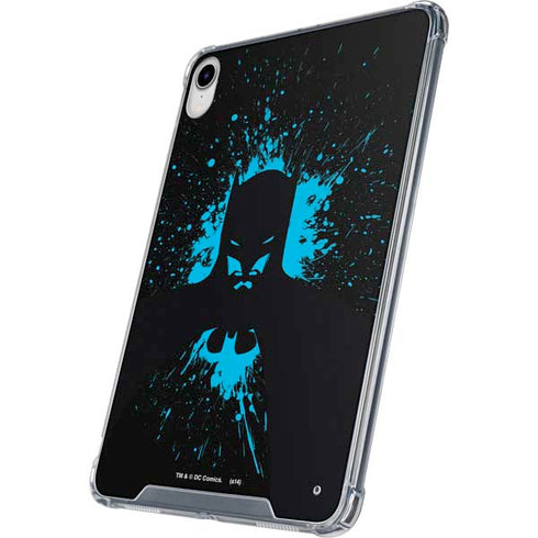 DC Comics Batman Blue Splash character shape iPad 11th Gen (2025) Clear Case