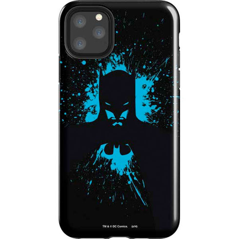 DC Comics Batman Blue Splash character shape iPhone Cases