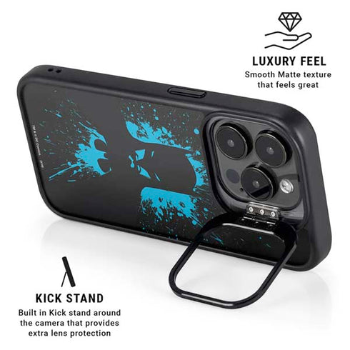 DC Comics Batman Blue Splash character shape iPhone 15 Pro Max Kickstand Case