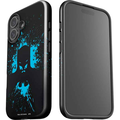 DC Comics Batman Blue Splash character shape iPhone 16 Impact Case