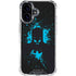 DC Comics Batman Blue Splash character shape iPhone 16 Plus Clear Case