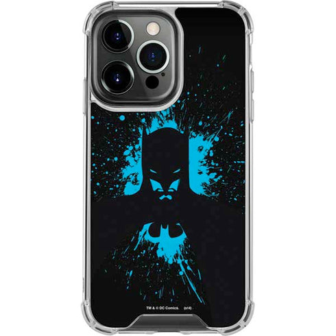 DC Comics Batman Blue Splash character shape iPhone 16 Pro Max Clear Case