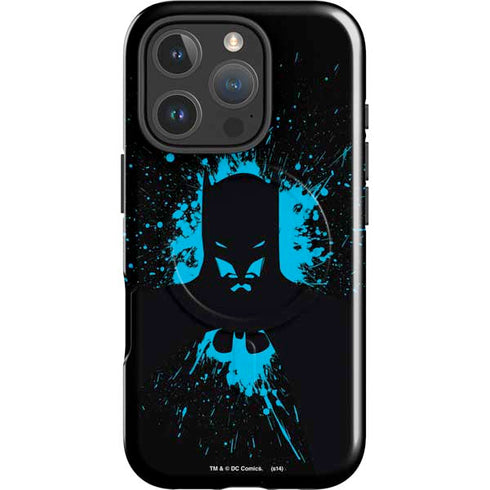 DC Comics Batman Blue Splash character shape iPhone 16 Pro Max Magsafe Impact Case